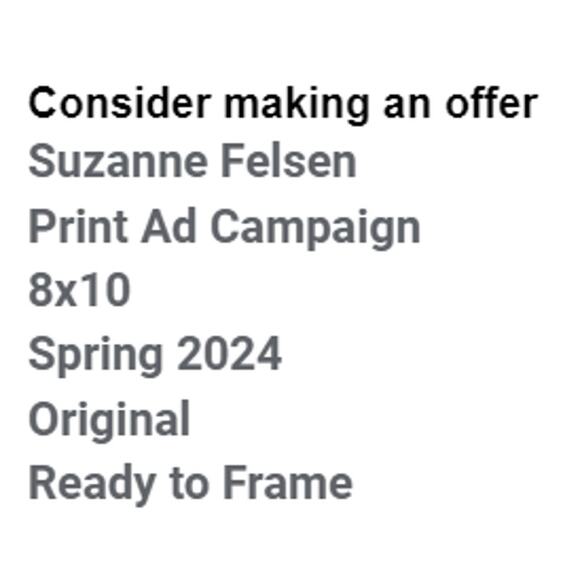 Suzanne Felsen Jewelry Print Ad Campaign Spring 2024 8x10 Ready To Frame - Picture 2 of 5